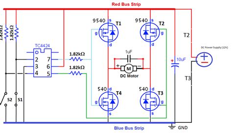 h-bridge circuit with p chanel mos|mosfet h bridge switch.